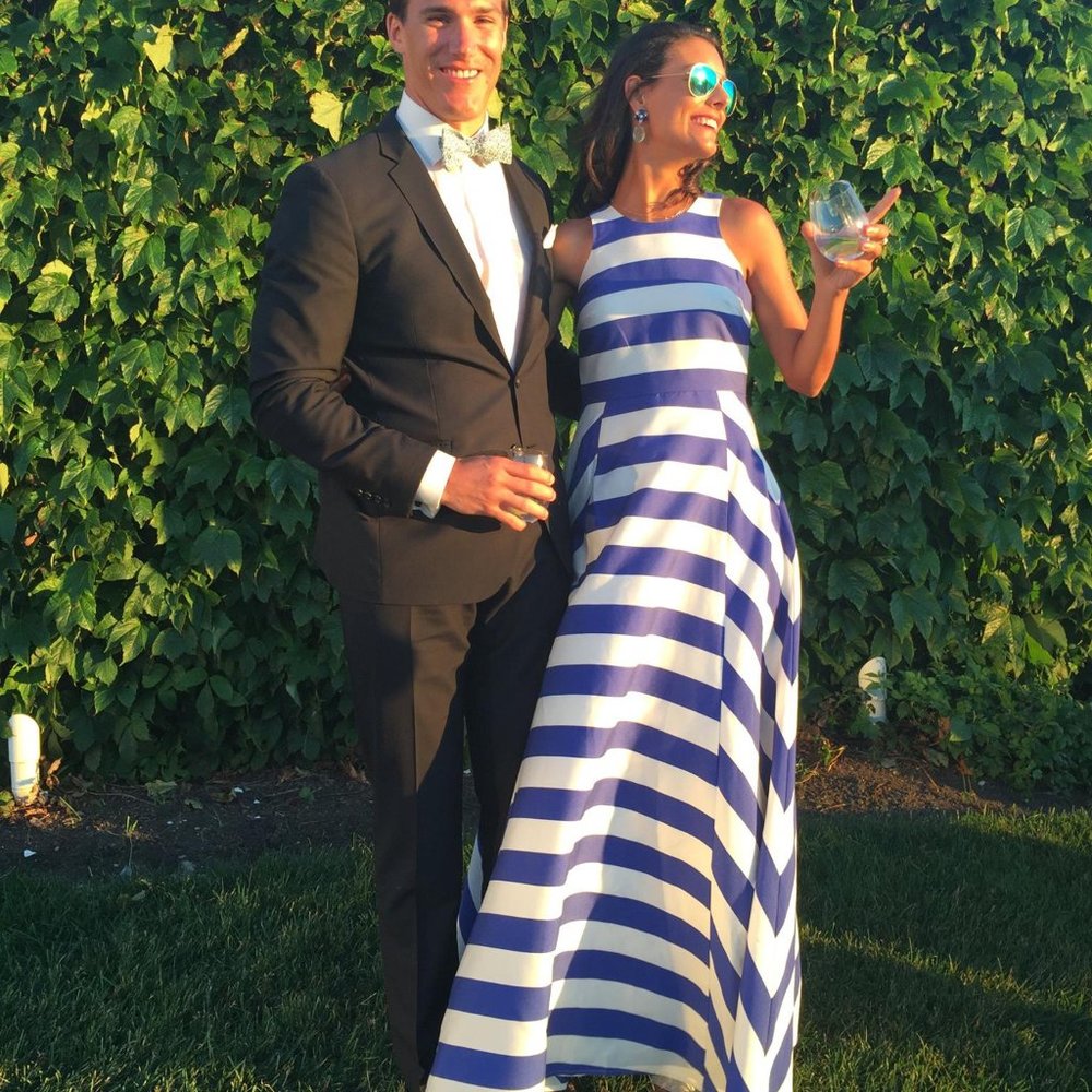 Stripe Maxi Gown